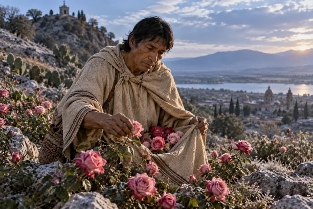 Đỉnh đồi Tepeyac vốn là một bãi đá vôi khô cằn, đầy gai góc, lại đang giữa mùa đông…