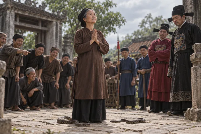 Thế nhưng, một phép lạ kinh ngạc đã diễn ra trước mắt toàn thể bá quan văn võ: bà Anê…