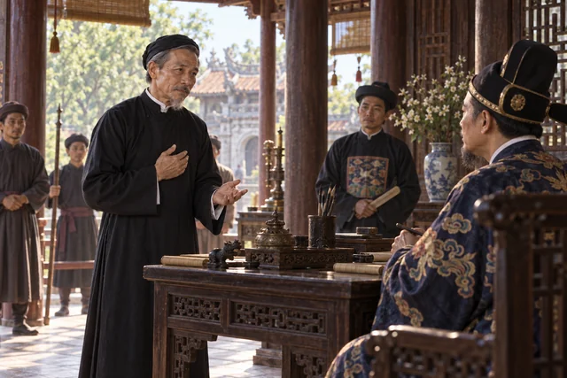 Lời đáp của cha già trước quan