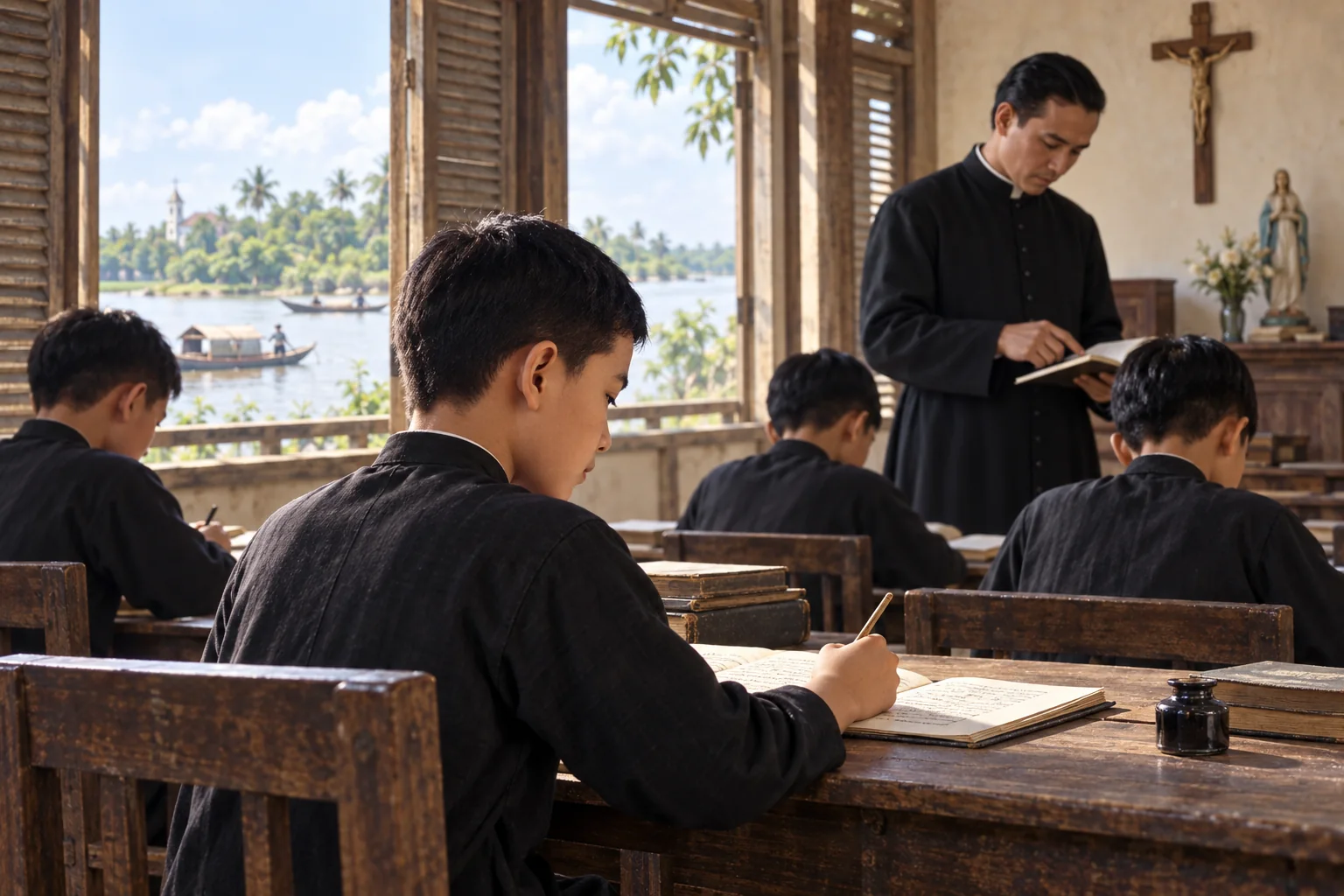 Cậu bé Diệp vào Tiểu chủng viện